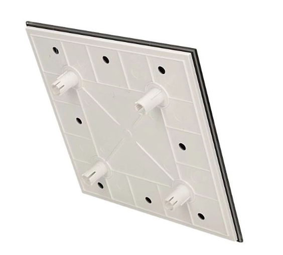 PANEL WENTYLATORA TRAX SZKŁO CZARNY MAT FI125 PTGB125M AWENTA