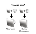 PANEL WENTYLATORA TRAX SZKŁO BIAŁY MAT FI125 PTG125 AWENTA