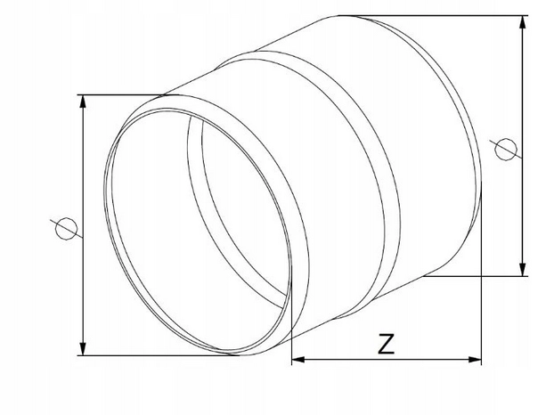 ZŁĄCZKA DO RURY FLEX FI100MM ZM100 AWENTA
