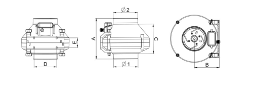 WENTYLATOR KANAŁOWY PROMIENIOWY FI 125 WP125 AWENTA