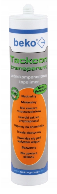 KLEJ USZCZELNIACZ BEZBARWNY TACKCON 310ML BEKO
