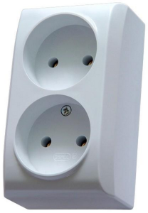 GNIAZDO NATYNKOWE PODWÓJNE BEZ UZIEMIENIA BIS 336 OSPEL