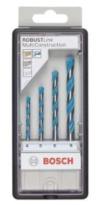 ZESTAW WIERTEŁ MULTICONSTRUCTION 4,5,6,8 MM BOSCH 
