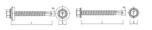 WKRĘTY DO BLACHY GR.5MM 5,5X55MM WKRĘT FARMERSKI 100szt KOELNER