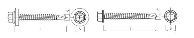 WKRĘTY DO BLACHY GR.5MM 5,5X55MM WKRĘT FARMERSKI 100szt KOELNER