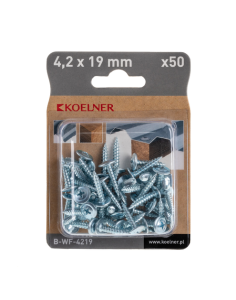 WKRĘTY DO BLACHY I DREWNA 4,2X19MM OCYNK OP. 50SZT KOELNER