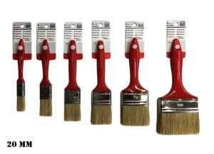 PĘDZEL PŁASKI CZERWONY 20MM JASNA SZCZECINA COLOR EXPERT