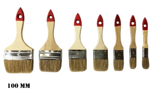 PĘDZEL PŁASKI 4" 100MM JASNA SZCZECINA COLOR EXPERT