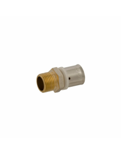 ZŁĄCZKA PROSTA PEX 20MMX1/2" GWINT ZEWNĘTRZNY SYSTEM ZAPRASOWYWANY IDMAR
