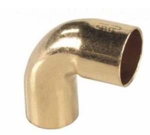 KOLANO NYPLOWE MIEDZIANE 90 DO LUTU 100414 15MM VIEGA