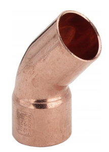 KOLANO MIEDZIANE NYPLOWE 45 DO LUTU 5040 18MM VIEGA