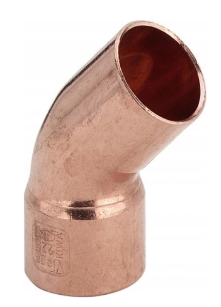 KOLANO MIEDZIANE NYPLOWE 45 DO LUTU 5040 18MM VIEGA