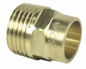 NYPEL MIEDZIANY GWINTOWANY 18X1/2 DO LUTU GZ 4243G  VIEGA 