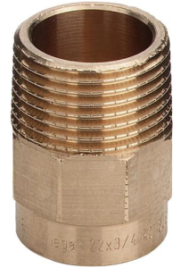 NYPEL MIEDZIANY GWINTOWANY 15X1/2 DO LUTU GZ 100025 VIEGA 