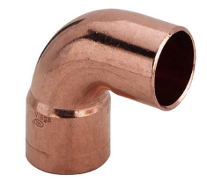 KOLANO MIEDZIANE NYPLOWE 90 LUT 5092 18MM VIEGA