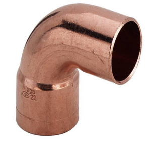 KOLANO MIEDZIANE NYPLOWE 90 DO LUTU 100933 22MM VIEGA