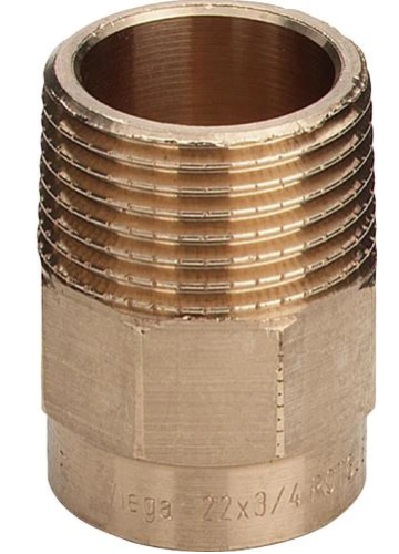 NYPEL MIEDZIANY GWINTOWANY 4243G 22X3/4 DO LUTU GZ VIEGA