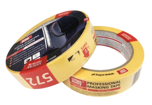 TAŚMA MALARSKA 25MM x 33MB ŻÓŁTA 572 SCLEY