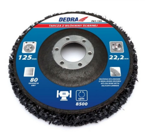 TARCZA Z WŁÓKNINY ŚCIERNEJ DO SZLIFIERKI F61-125 DEDRA