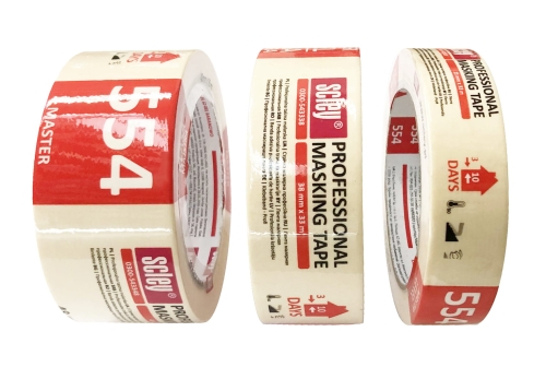 TAŚMA MALARSKA 38MM x 33MB ŻÓŁTA KLEJ KAUCZUKOWY SCLEY