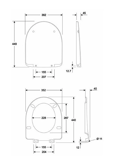 DESKA SEDESOWA NOVA PRO M30111000 KOŁO
