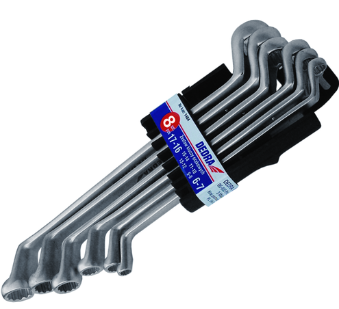 ZESTAW KLUCZY OCZKOWYCH ODGIĘTYCH 6-22 1407 DEDRA