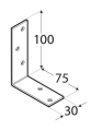 ŁĄCZNIK BUDOWLANY KB1 100X75X30 KĄTOWNIK BELKI DOMAX