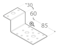 ŁĄCZNIK LZ3 85X60X55X2,5 DOMAX