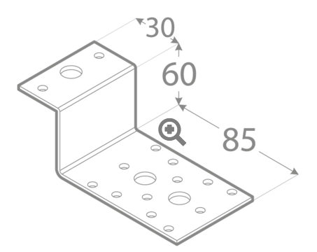 ŁĄCZNIK LZ3 85X60X55X2,5 DOMAX