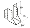 WIESZAK BELKI 80X180MM WB28 DOMAX