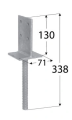 PODSTAWA SŁUPA DO WMUROWANIA PSW70 70X130 DOMAX