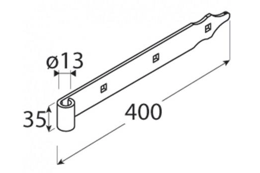 ZAWIAS PASOWY ZP400 400X40/5,0 FI13 MM DOMAX