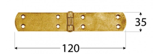 ZAWIAS FRANCUSKI ZF120 120X35X2,5MM DOMAX