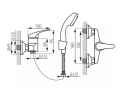 BATERIA NATRYSKOWA ŚCIENNA BASIC BC77 FERRO