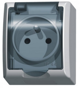 GNIAZDO POJEDYNCZE Z UZIEMIENIEM WIECZKO PRZEZROCZYSTE GNH-1HZ/00/D OSPEL