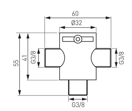 MIESZACZ MECHANICZNY 3/8' DO BATERII BEZDOTYKOWYCH MM10 FERRO