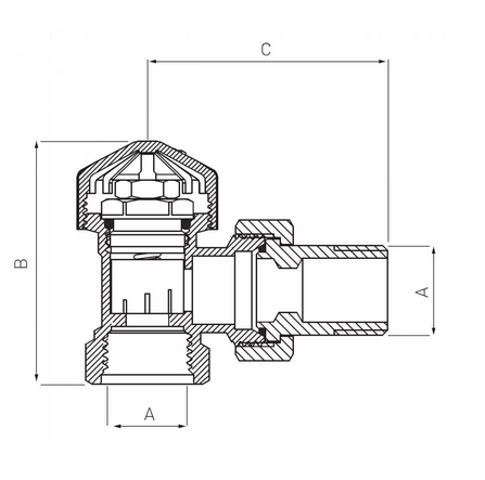 ZAWÓR TERMOSTATYCZNY 1/2" ZT5Y FERRO