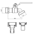 ZAWÓR KULOWY OGRODOWY 3/4" Z ADAPTERAMI CHROM VFA252L DEANTE