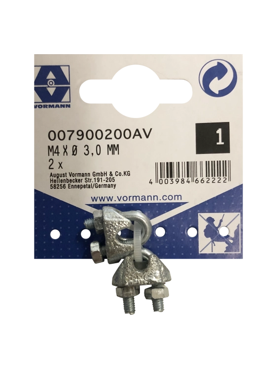 ASPEO ZACISK KABŁĄKOWY OCYNK 1/8 DO 3 MM
