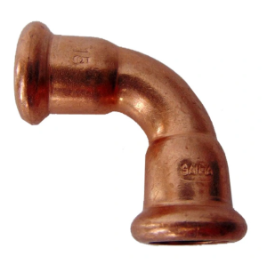ŁUK NYPLOWY MIEDZIANY 22x22MM 90 PXP SANHA