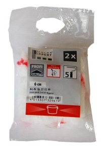 WAŁEK POLIESTER PASEK CZERWONY 2SZT 6CMx15MM COLOR EXPERT 