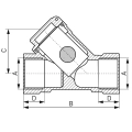 FILTR SIATKOWY DO GAZU 3/4" F3G