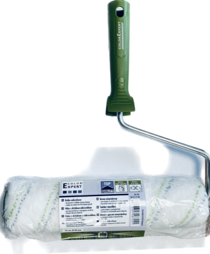 WAŁEK MIKROFAZER PASEK ZIELONO-SZARY Z RĄCZKĄ 25CM COLOR EXPERT