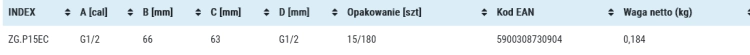ZAWÓR GRZEJNIKOWY GRZYBKOWY 1/2* PROSTY ZG.P15EC HYDROLAND