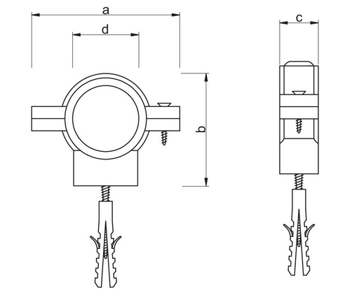 UCHWYT PCV DO RUR 160MM HYDROLAND