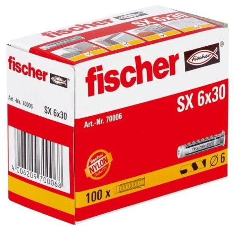 KOŁEK ROZPOROWY SX 6X30MM 70006 FISCHER