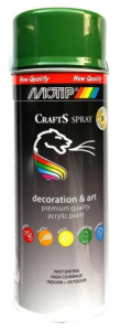SPRAY CRAFTS LAKIER ZIELONY RA 6002 400ML MOTIP