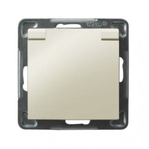 IMPRESJA 1018 GNIAZDO POJEDYNCZE HERMETYCZNE BIAŁE BEZ RAMKI WIECZKO BIAŁEI IP-44 OSPEL