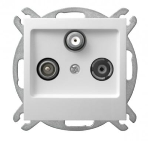 IMPRESJA 1029 GNIAZDO RTV-SAT BIAŁE BEZ RAMKI OSPEL