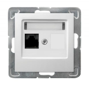 IMPRESJA 1034 GNIAZDO KOMPUTEROWE POJEDYNCZE BIAŁE OSPEL